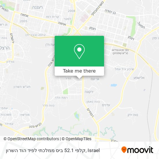 קלפי 52.1 ביס ממלכתי לפיד הוד השרון map