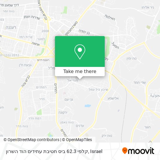 קלפי 62.3 ביס חטיבת עתידים הוד השרון map