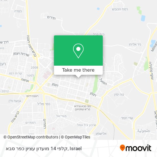 קלפי 14 מועדון עציון כפר סבא map