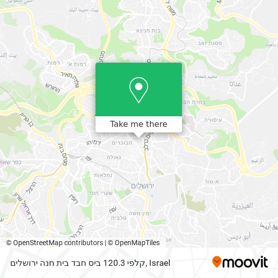 קלפי 120.3 ביס חבד בית חנה ירושלים map