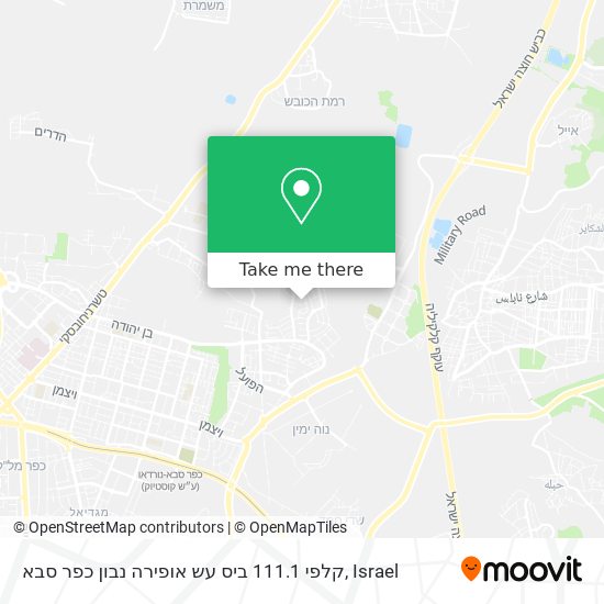 קלפי 111.1 ביס עש אופירה נבון כפר סבא map