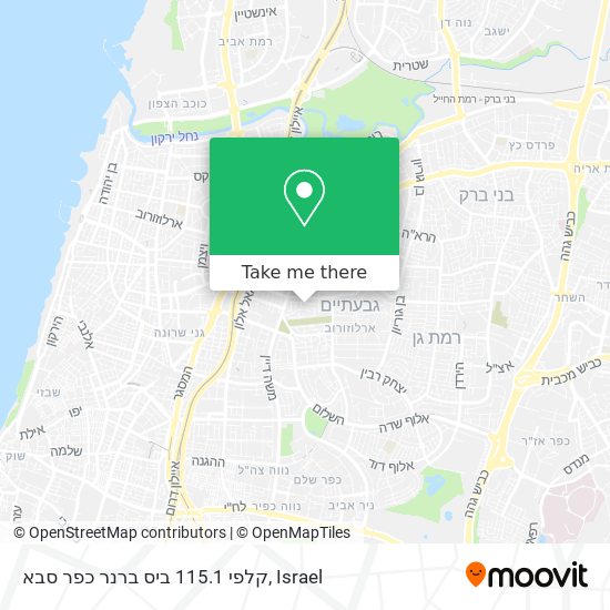 קלפי 115.1 ביס ברנר כפר סבא map