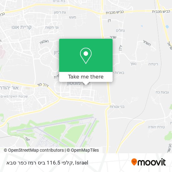 Карта קלפי 116.5 ביס רמז כפר סבא