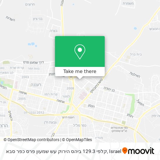 Карта קלפי 129.3 ביהס הירוק עש שמעון פרס כפר סבא