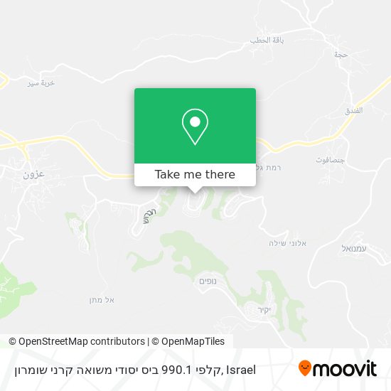 קלפי 990.1 ביס יסודי משואה קרני שומרון map