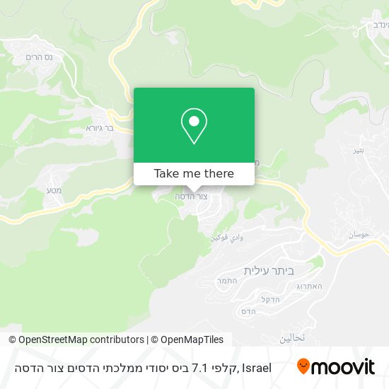 קלפי 7.1 ביס יסודי ממלכתי הדסים צור הדסה map