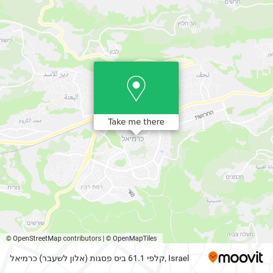 קלפי 61.1 ביס פסגות (אלון לשעבר) כרמיאל map