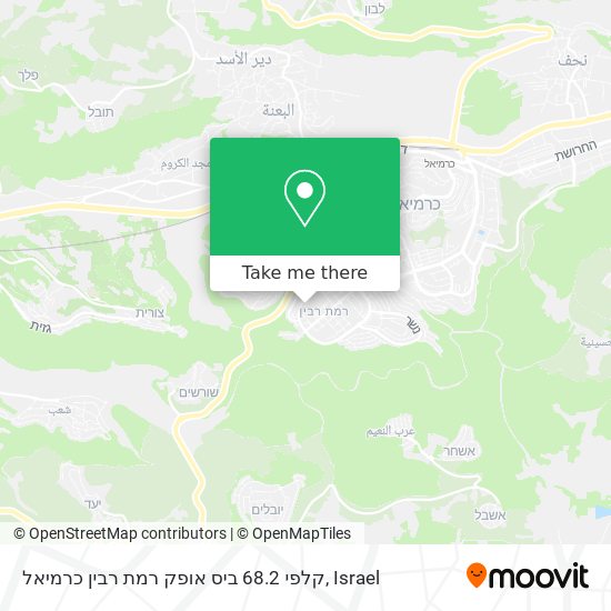 קלפי 68.2 ביס אופק רמת רבין כרמיאל map