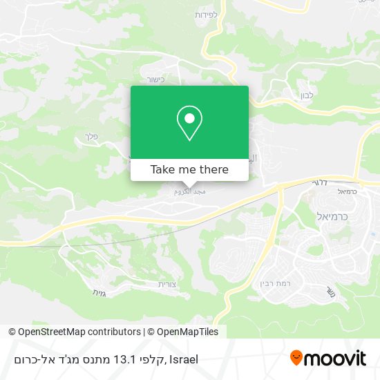 קלפי 13.1 מתנס מג'ד אל-כרום map