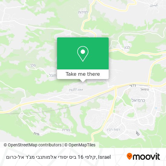 קלפי 16 ביס יסודי אלמותנבי מג'ד אל-כרום map