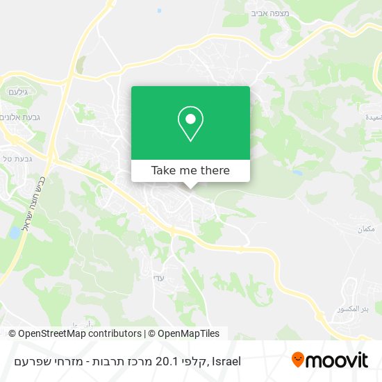 קלפי 20.1 מרכז תרבות - מזרחי שפרעם map