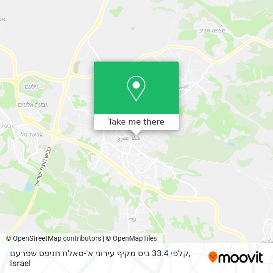 קלפי 33.4 ביס מקיף עירוני א'-סאלח חניפס שפרעם map