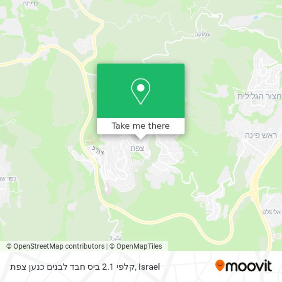 קלפי 2.1 ביס חבד לבנים כנען צפת map