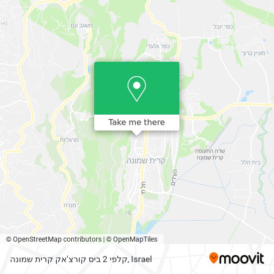 Карта קלפי 2 ביס קורצ'אק קרית שמונה