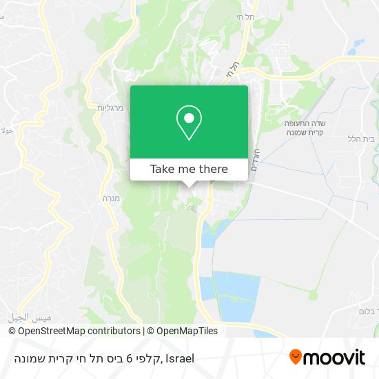 קלפי 6 ביס תל חי קרית שמונה map