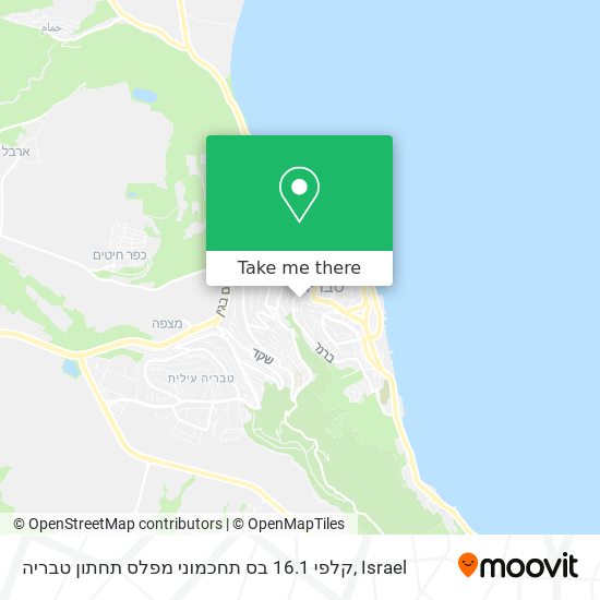 קלפי 16.1 בס תחכמוני מפלס תחתון טבריה map