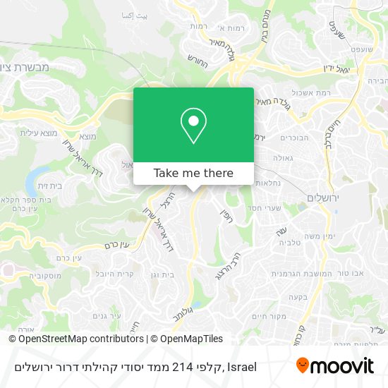 קלפי 214 ממד יסודי קהילתי דרור ירושלים map