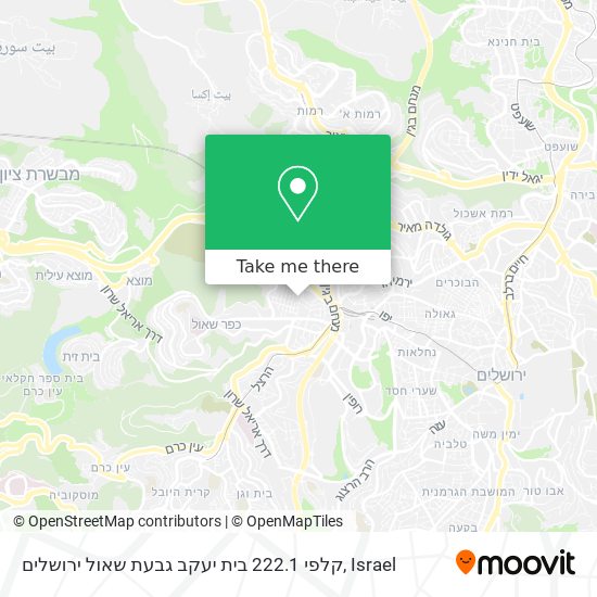 Карта קלפי 222.1 בית יעקב גבעת שאול ירושלים