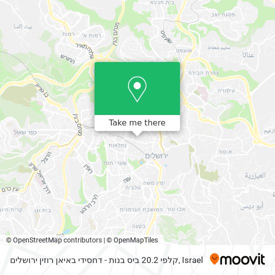 קלפי 20.2 ביס בנות - דחסידי באיאן רוזין ירושלים map