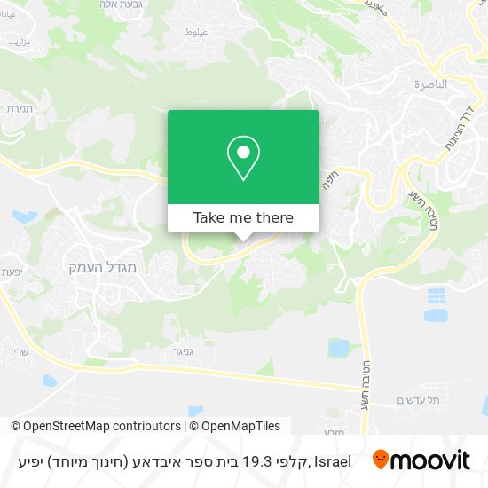 Карта קלפי 19.3 בית ספר איבדאע (חינוך מיוחד) יפיע