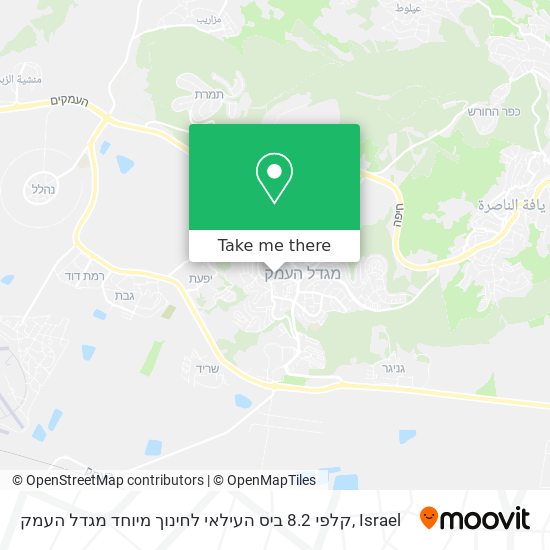 קלפי 8.2 ביס העילאי לחינוך מיוחד מגדל העמק map