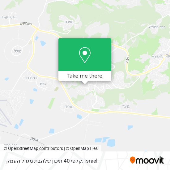 קלפי 40 תיכון שלהבת מגדל העמק map