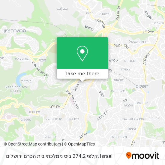 קלפי 274.2 ביס ממלכתי בית הכרם ירושלים map