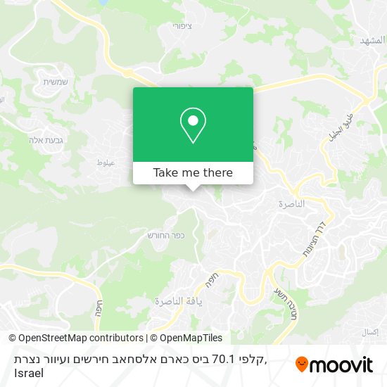 קלפי 70.1 ביס כארם אלסחאב חירשים ועיוור נצרת map