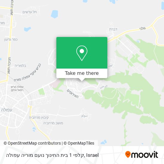 קלפי 1 בית החינוך נועם מוריה עפולה map