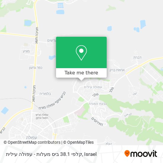 קלפי 38.1 ביס מעלות - עפולה עילית map