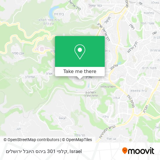 קלפי 301 ביהס היובל ירושלים map