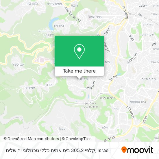 קלפי 305.2 ביס אמית כללי טכנולוגי ירושלים map