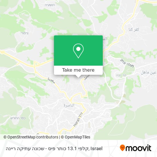 קלפי 13.1 כותר פיס - שכונה עתיקה ריינה map