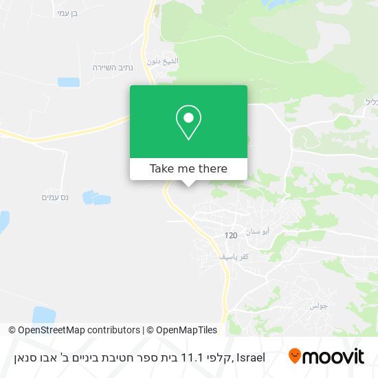 קלפי 11.1 בית ספר חטיבת ביניים ב' אבו סנאן map