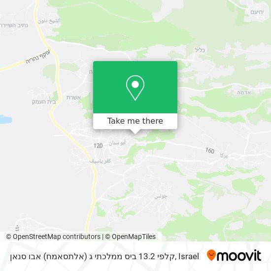 קלפי 13.2 ביס ממלכתי ג (אלתסאמח) אבו סנאן map