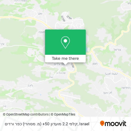 קלפי 2.2 מועדון 50+ (מ. מסחרי) כפר ורדים map