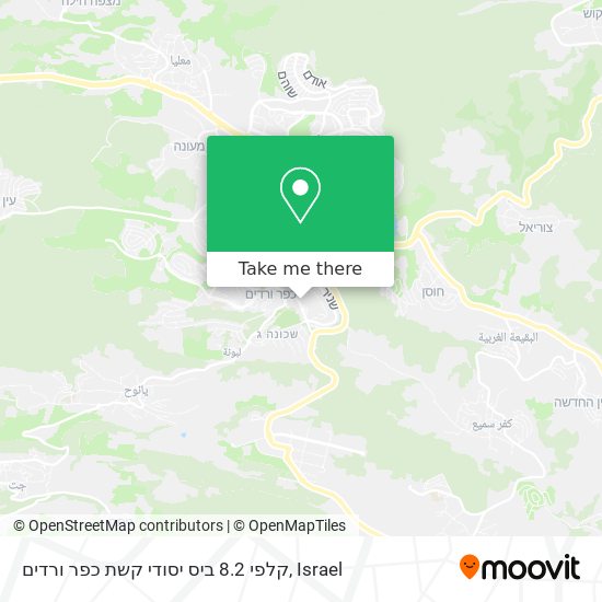 קלפי 8.2 ביס יסודי קשת כפר ורדים map