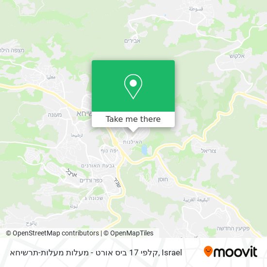 קלפי 17 ביס אורט - מעלות מעלות-תרשיחא map