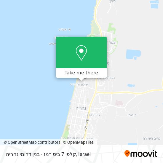 קלפי 7 ביס רמז - בנין דרומי נהריה map