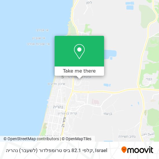 קלפי 82.1 ביס טרומפלדור (לשעבר) נהריה map