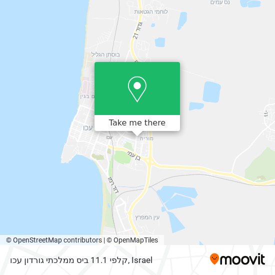 קלפי 11.1 ביס ממלכתי גורדון עכו map