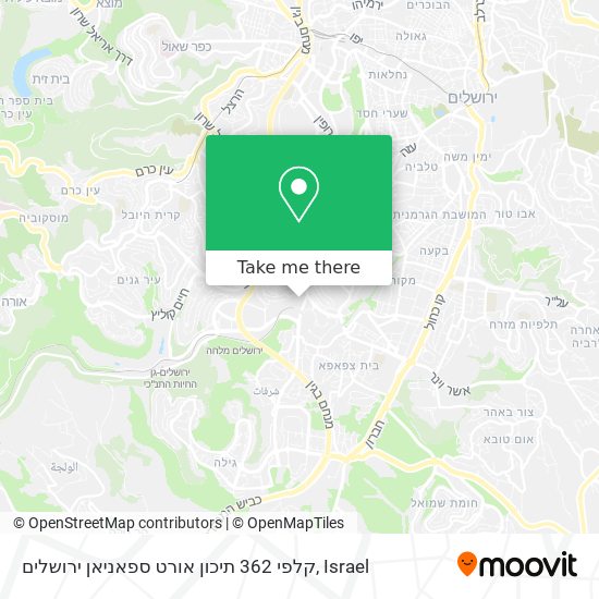 Карта קלפי 362 תיכון אורט ספאניאן ירושלים