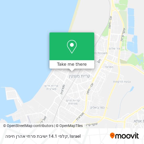 קלפי 14.1 ישיבת פרחי אהרן חיפה map