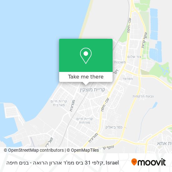 קלפי 31 ביס ממ'ד אהרון הרואה - בנים חיפה map