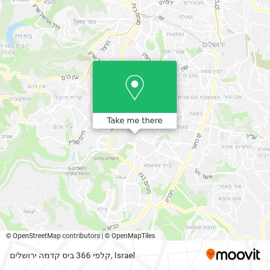 Карта קלפי 366 ביס קדמה ירושלים
