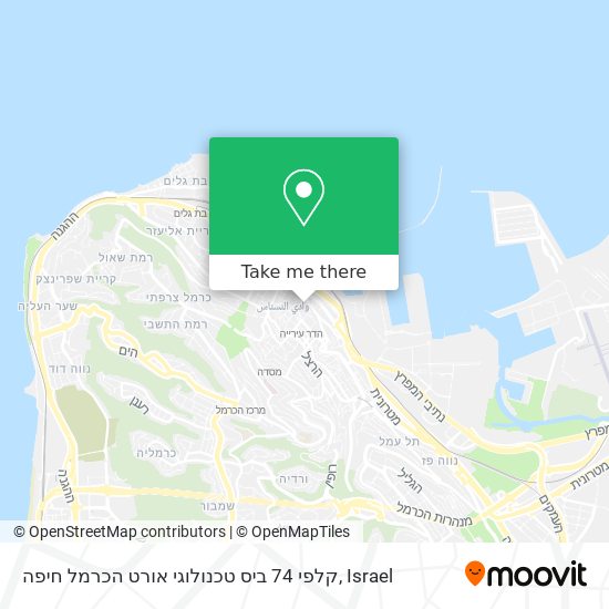 קלפי 74 ביס טכנולוגי אורט הכרמל חיפה map