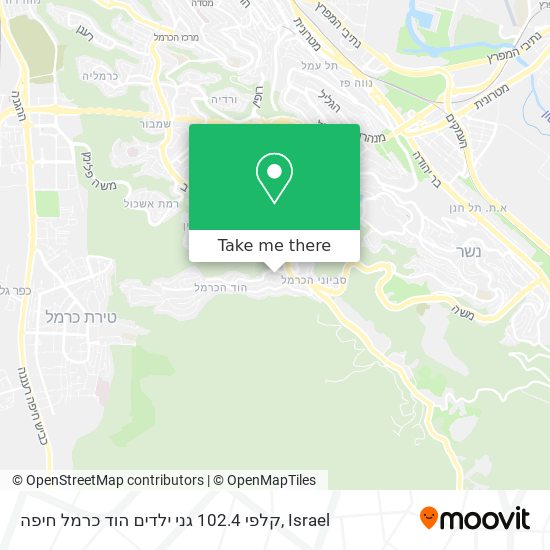 קלפי 102.4 גני ילדים הוד כרמל חיפה map