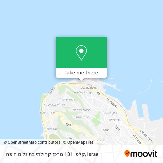 Карта קלפי 131 מרכז קהילתי בת גלים חיפה