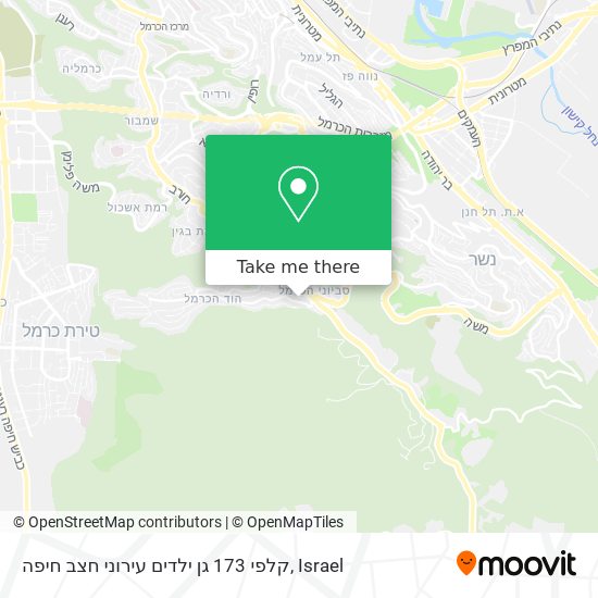 Карта קלפי 173 גן ילדים עירוני חצב חיפה