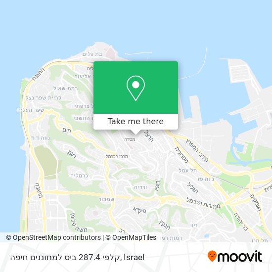 Карта קלפי 287.4 ביס למחוננים חיפה